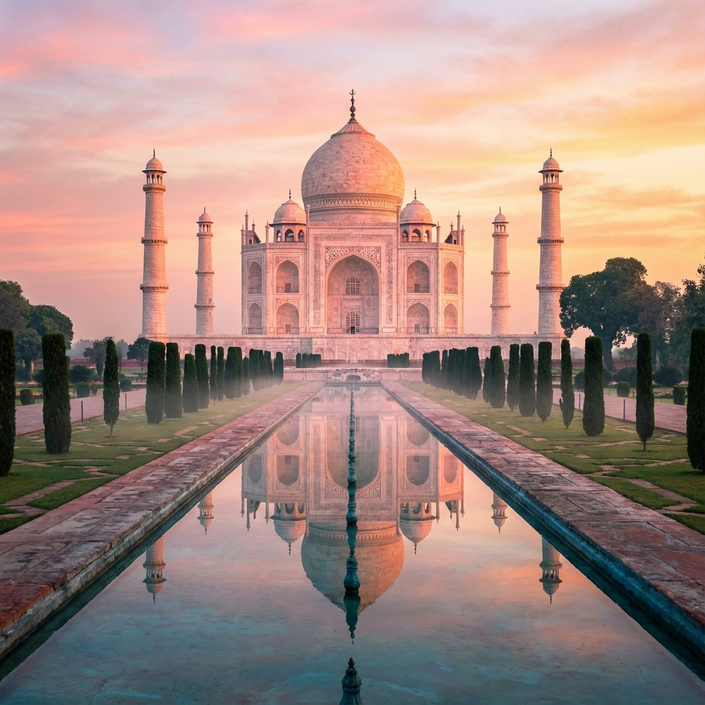 Taj Mahal au lever du soleil